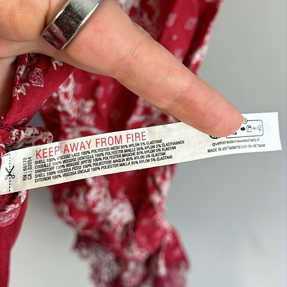 Free People After Hours Red Bodysuit Size M - Picture 12 of 16